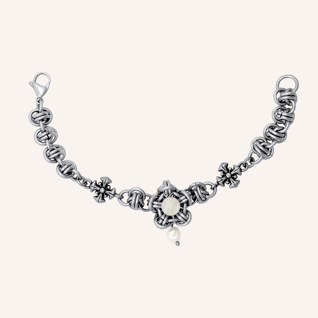 Dell Chainmail Shell Flower Bracelet