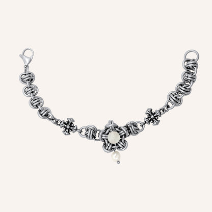 Dell Chainmail Shell Flower Bracelet