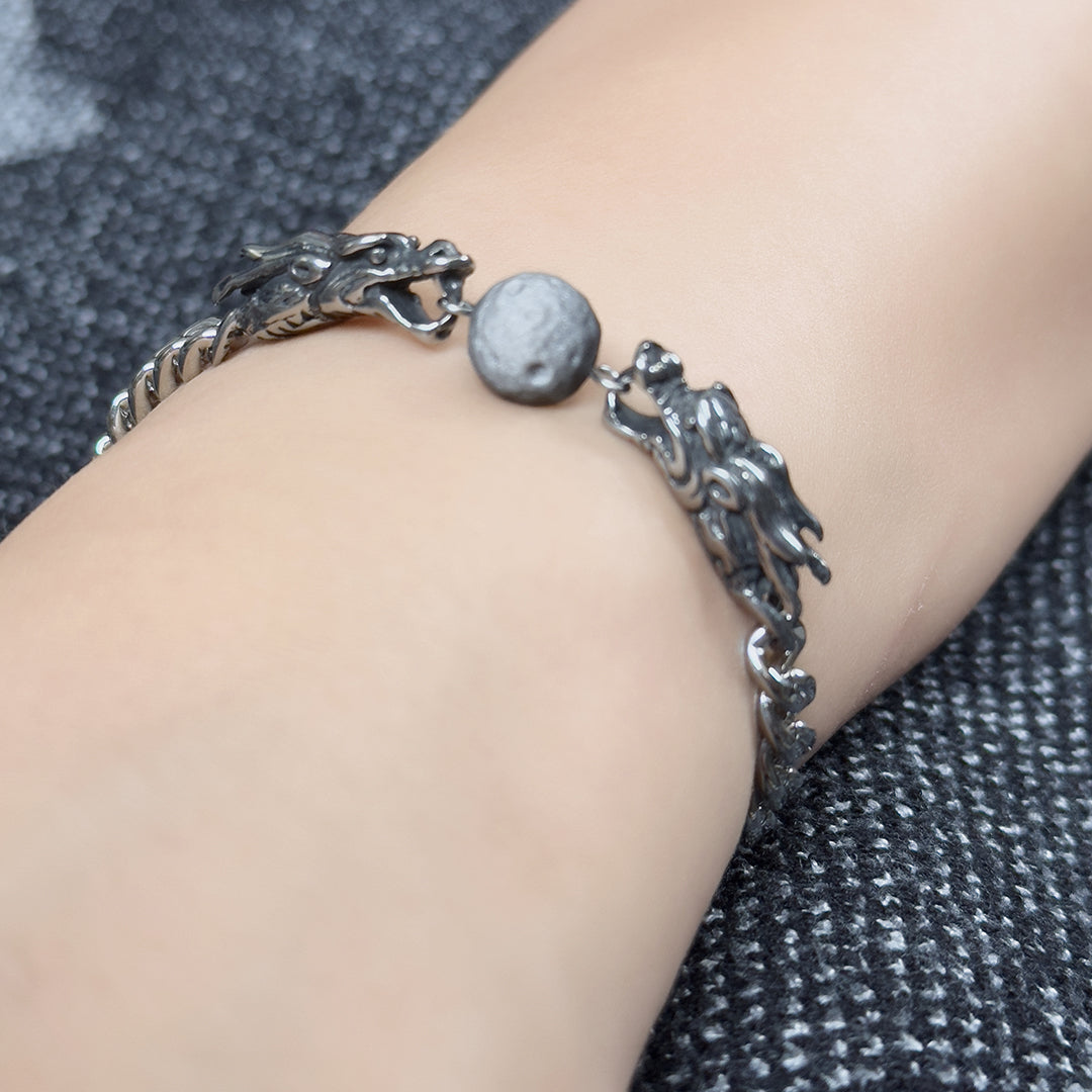 Delores Hero Dragon Moon Travertine Bracelet