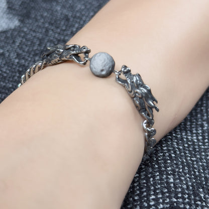 Delores Hero Dragon Moon Travertine Bracelet