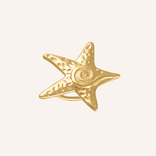 Diadem Spiral Star Ear Cuff - Gold