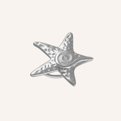 Diadem Spiral Star Ear Cuff - Silver