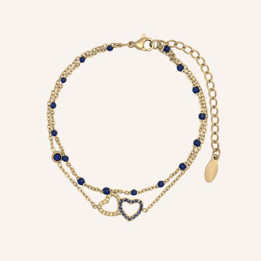 Dian Love Link Layered Bracelet - Gold - BLFX