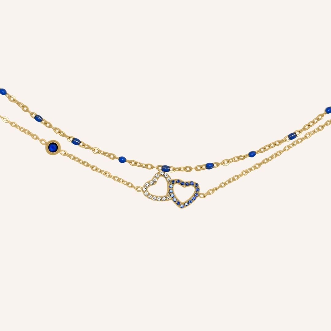 Dian Love Link Layered Bracelet - Gold - BLFX