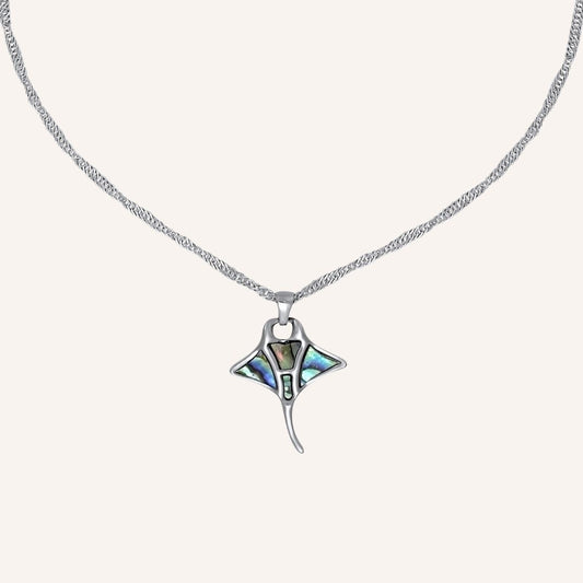 Dianna Manta Ray Abalone Shell Necklace (Silver) - BLFX