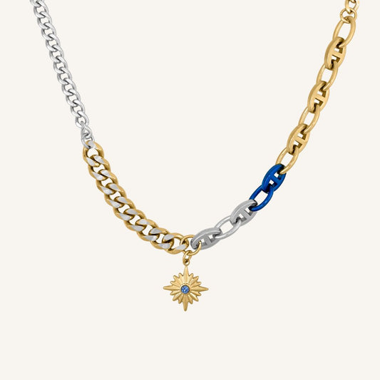 Didrich Hybrid Chain Star Necklace - Gold Silver