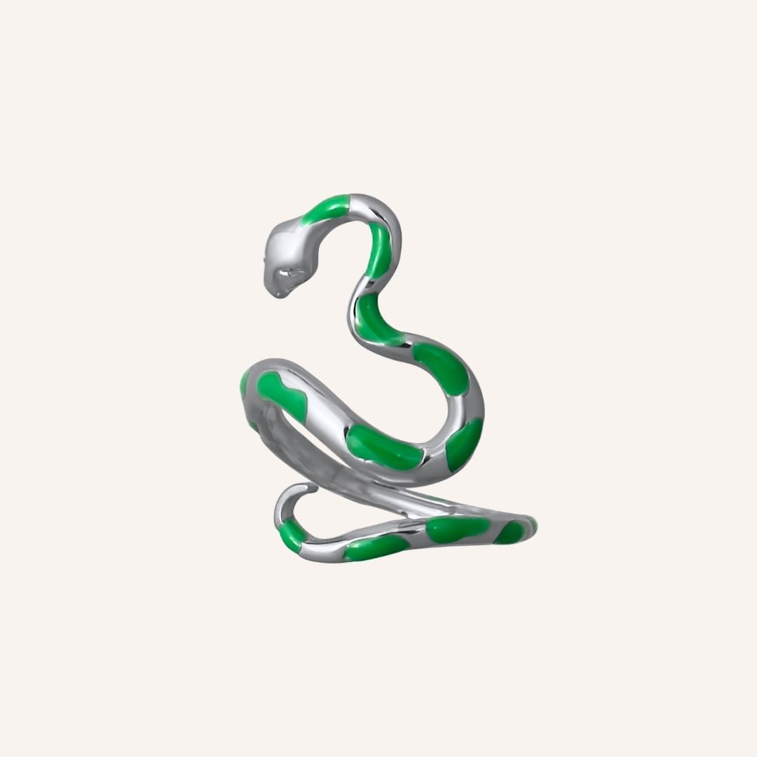Donal Snake Ring - Silver Green - BLFX