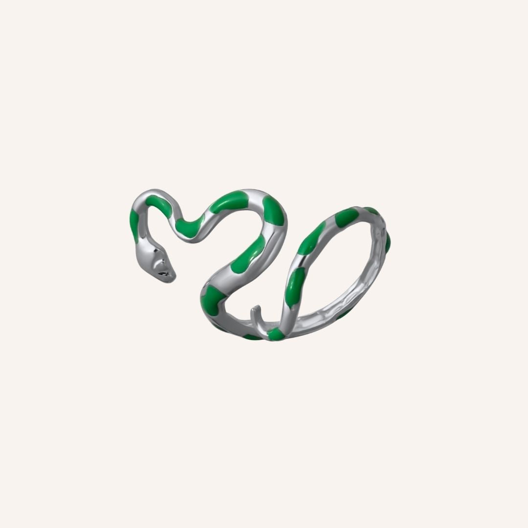 Donal Snake Ring - Silver Green - BLFX