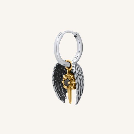 Donatella Wing Star Hoop Earring - Single