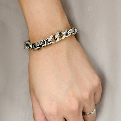 Donovan Hybrid Box and Cuban Chain Bracelet