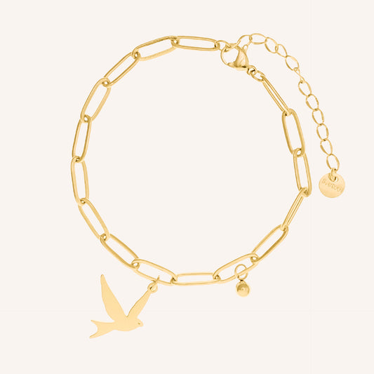 Dove Drop Chain Bracelet - Gold