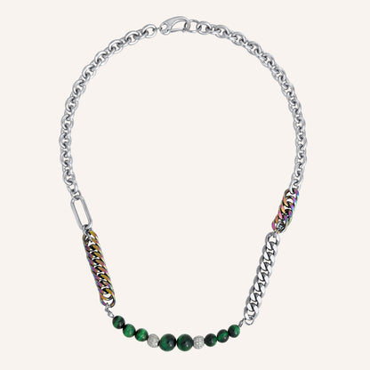 Dustin Green Tiger Eye Hybrid Chain Necklace