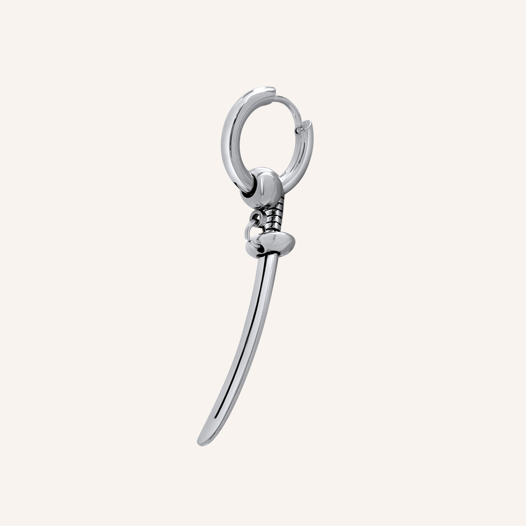 Dwayne Samurai Sword Hoop Earring - Single