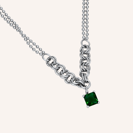 Eavan Green Star Hybrid Chain Necklace