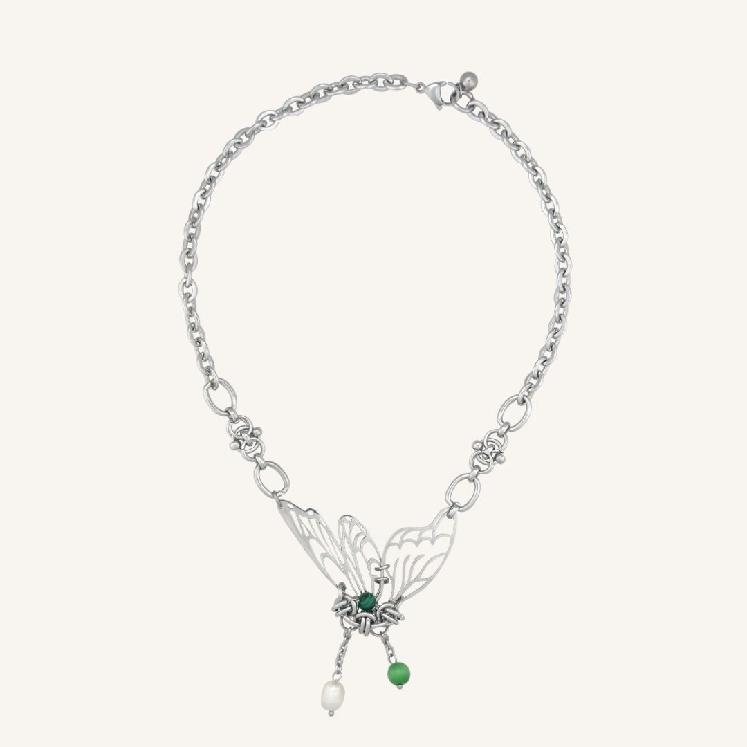 Edrya Butterfly Chainmail Necklace