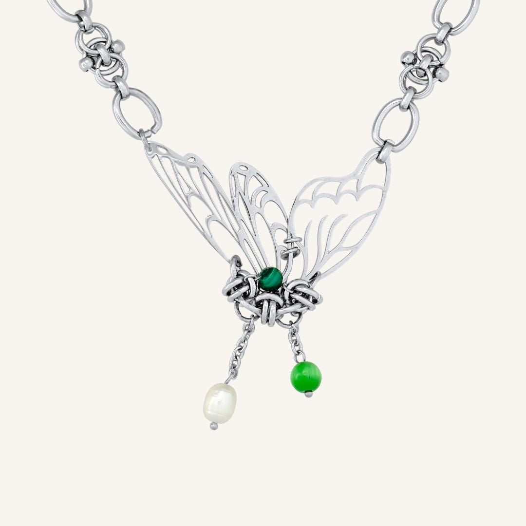 Edrya Butterfly Chainmail Necklace