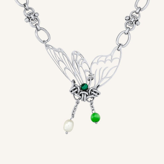 Edrya Butterfly Chainmail Necklace