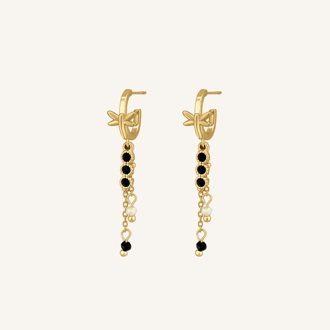 Effigy Dragonfly Hoop Earring (Gold)
