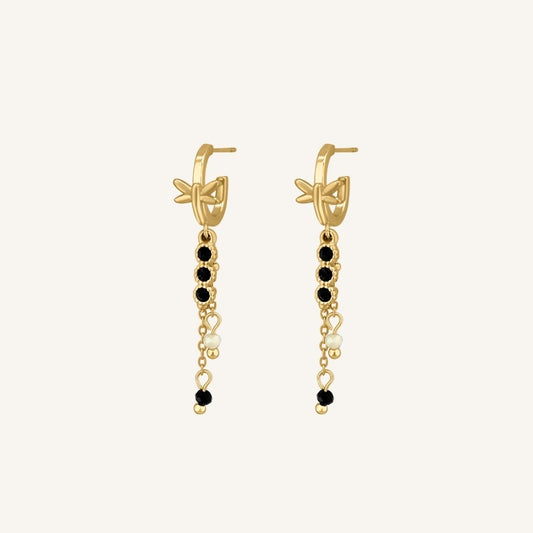 Effigy Dragonfly Hoop Earring (Gold)
