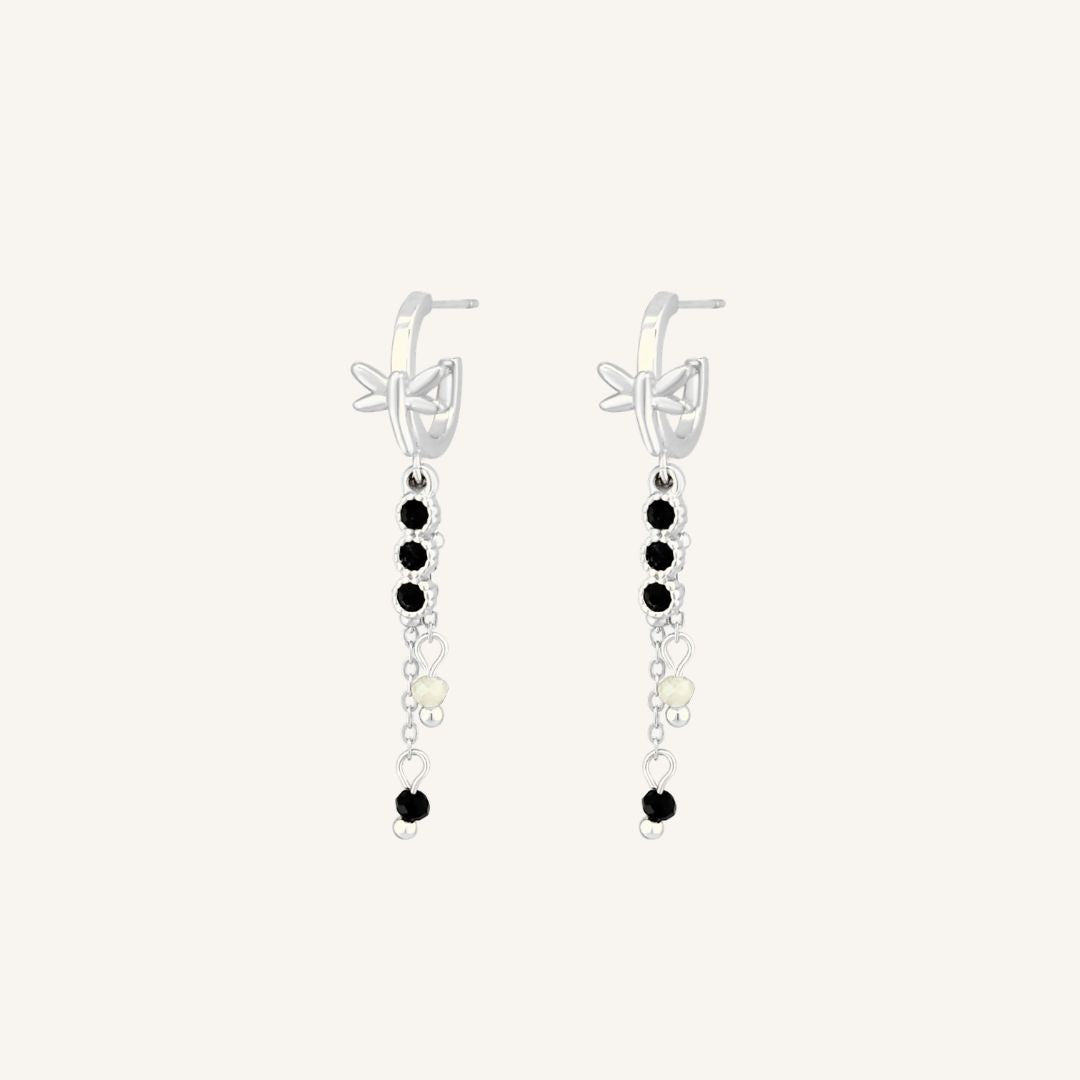 Effigy Dragonfly Hoop Earring (Silver)