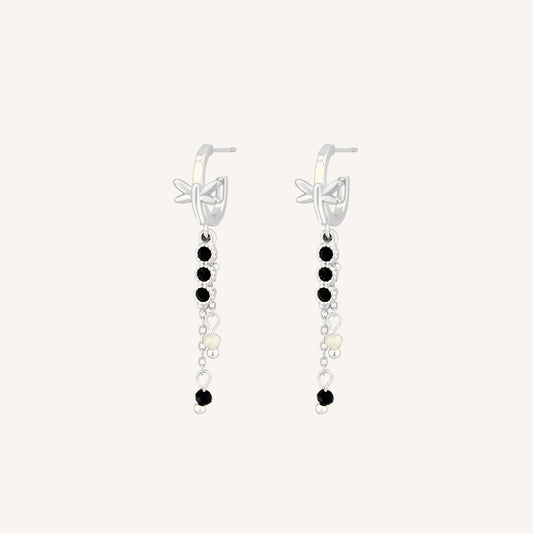 Effigy Dragonfly Hoop Earring (Silver)