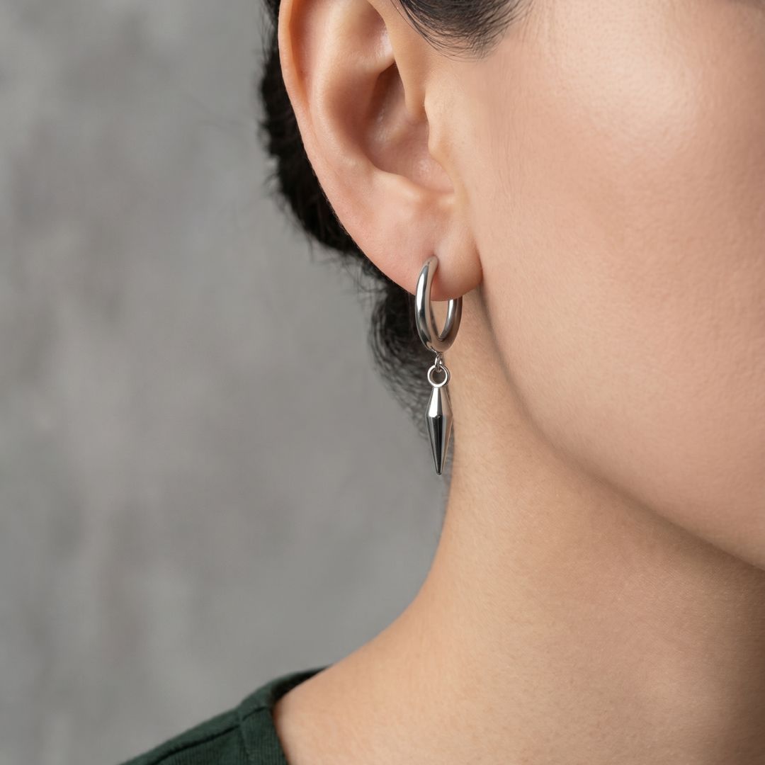 Egon Pointy Hoop Earring - Single - BLFX