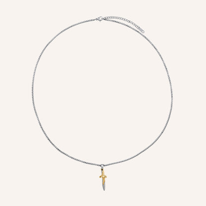 Elara Duo Tone Sword Necklace