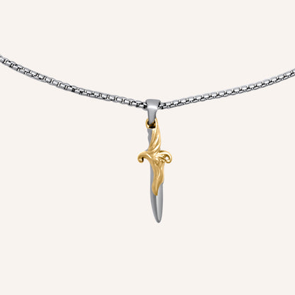 Elara Duo Tone Sword Necklace