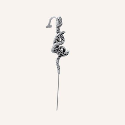 Elenya Snake Moon Ear Pin