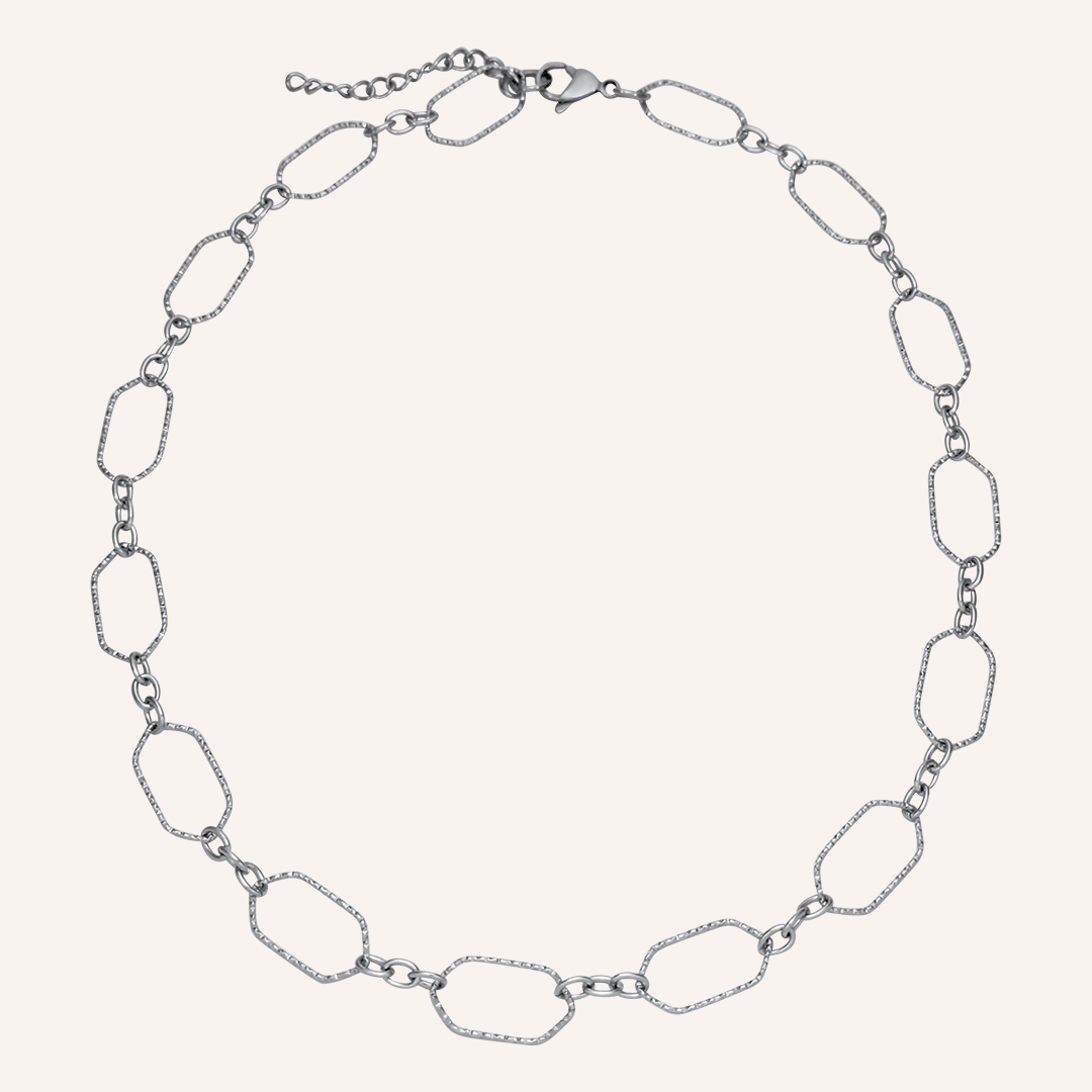 Elloree Sing Hybrid Sparkling Hexagon Chain Necklace