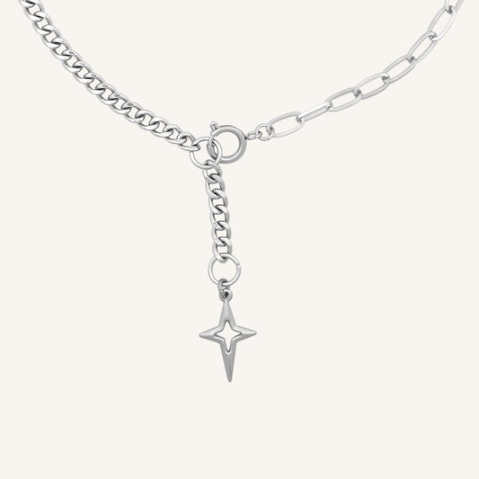 Emory Star Hybrid Chain Y Necklace