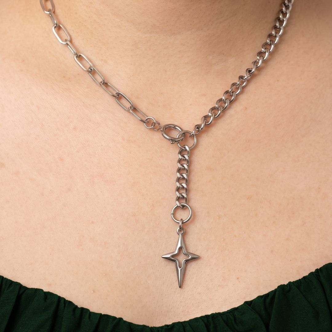 Emory Star Hybrid Chain Y Necklace - BLFX
