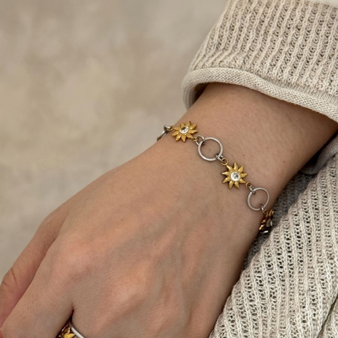 Erelle Sun Duo Tone Bracelet