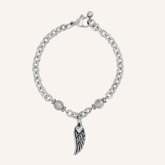 Escher Angel Wing Moonstone Bracelet