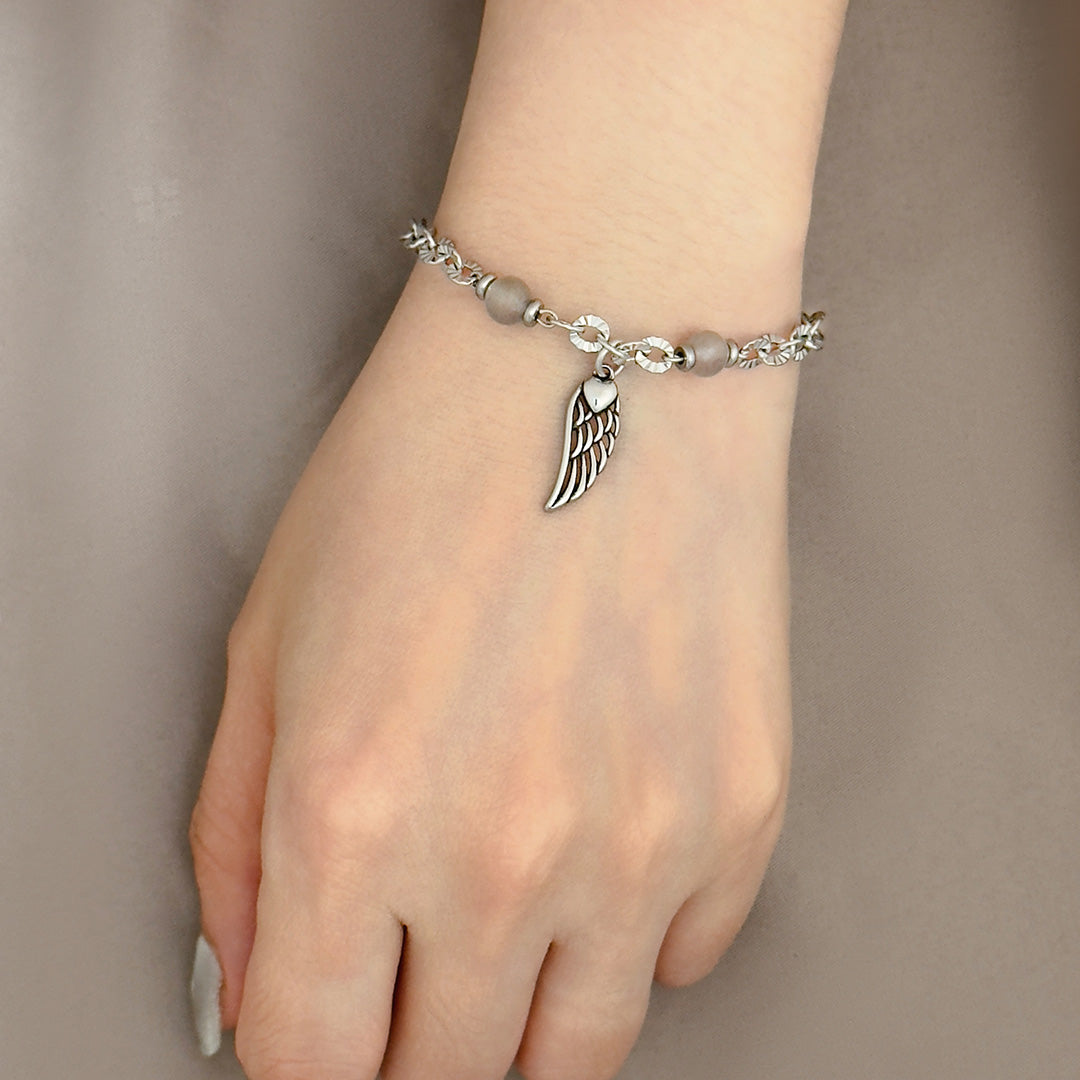 Escher Angel Wing Moonstone Bracelet