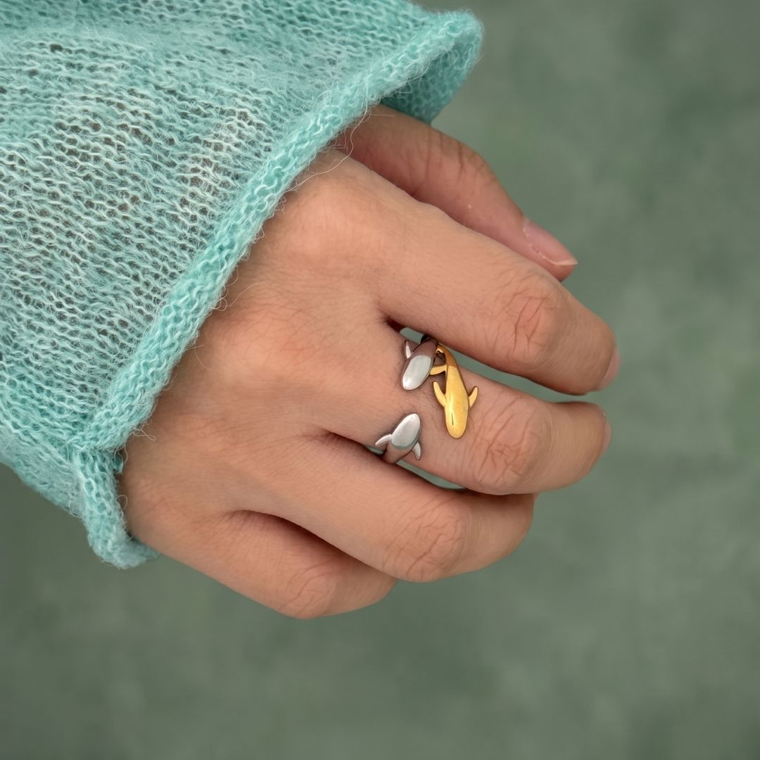 Evana Fish Ring - Duo Tone
