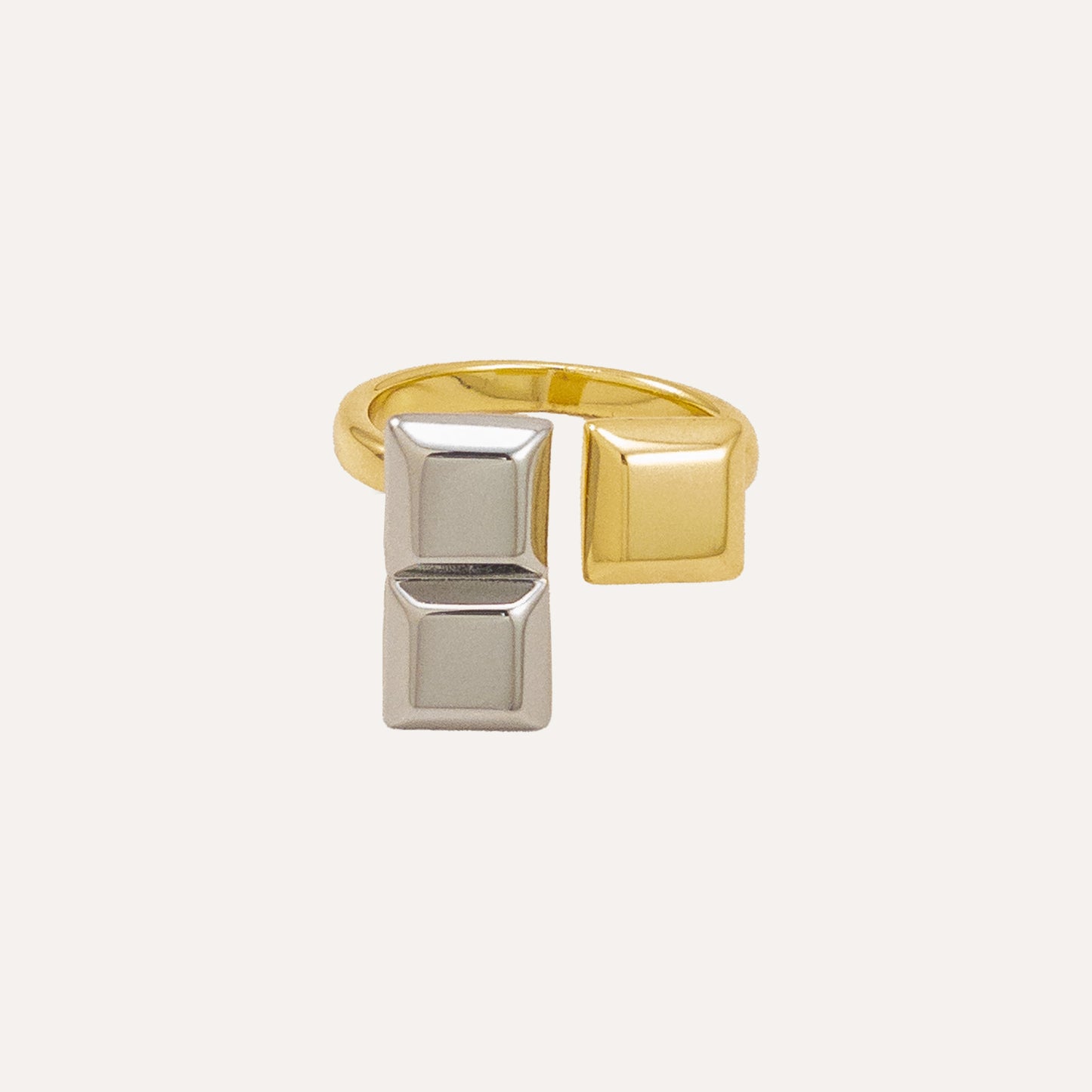 Evolet Lego Duo Tone Open Ring