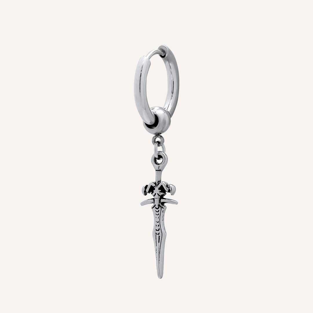 Evolve Sword Hoop Earring - Single