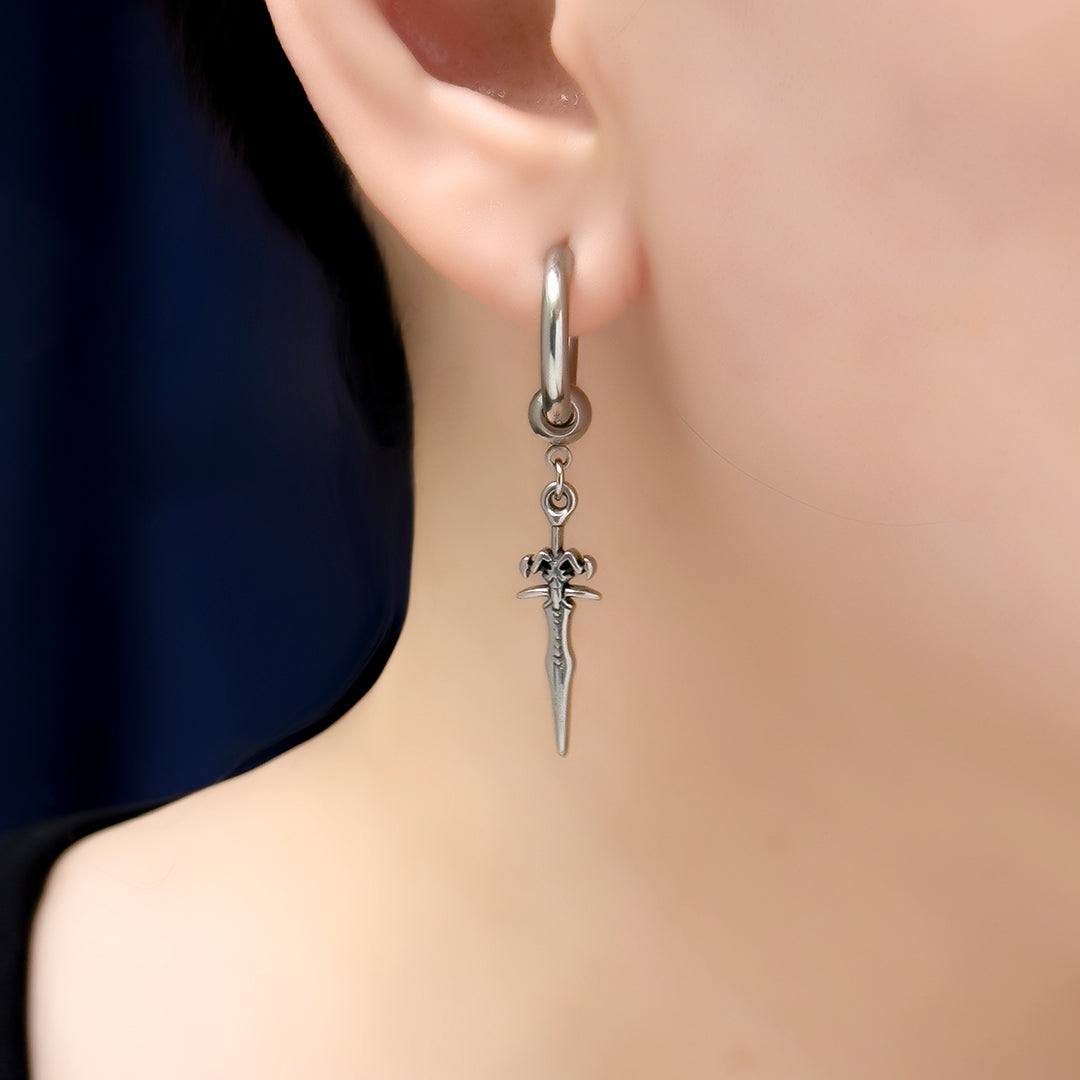 Evolve Sword Hoop Earring - Single