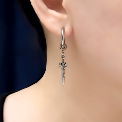 Evolve Sword Hoop Earring - Single
