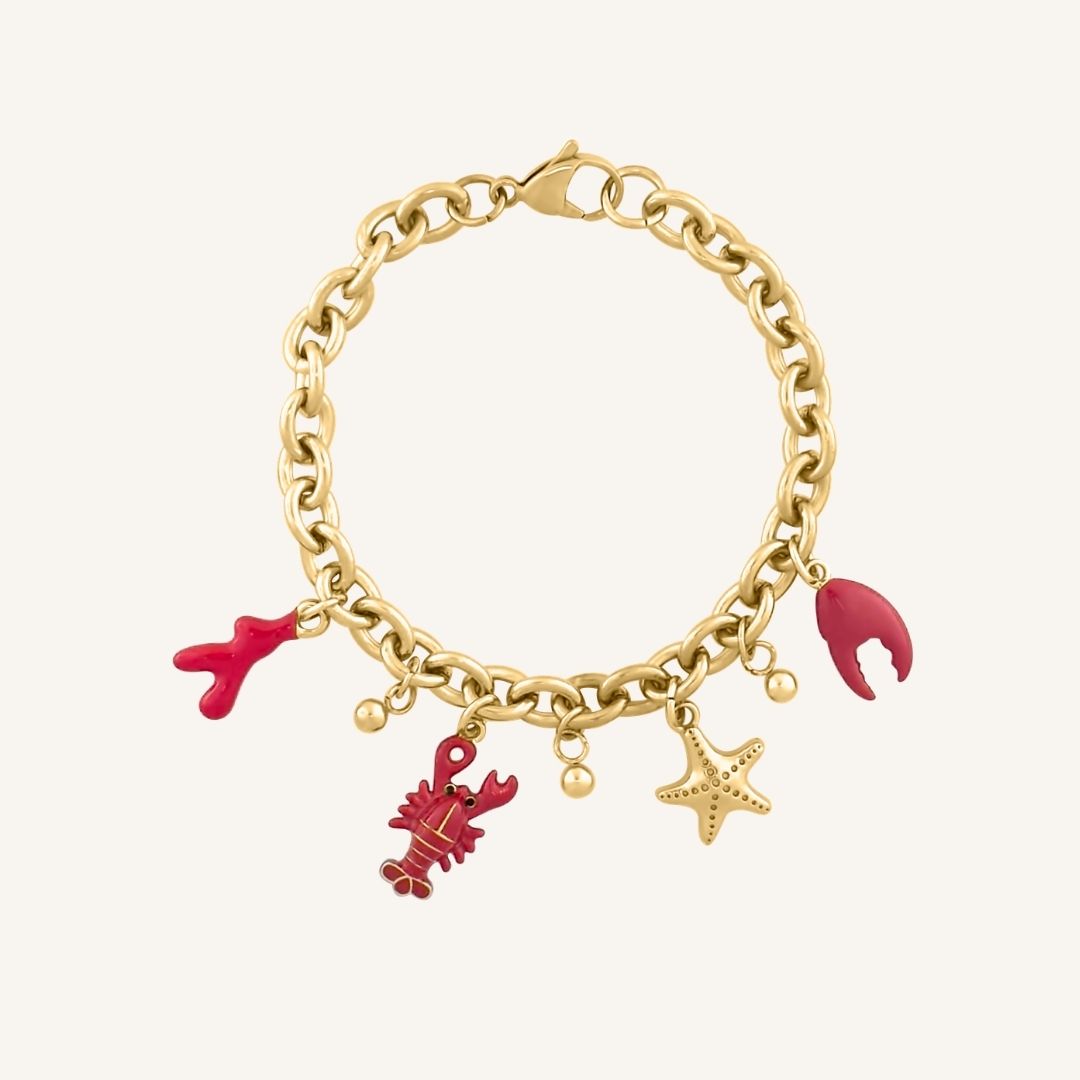 Eyden Sea Charm Bracelet - Red