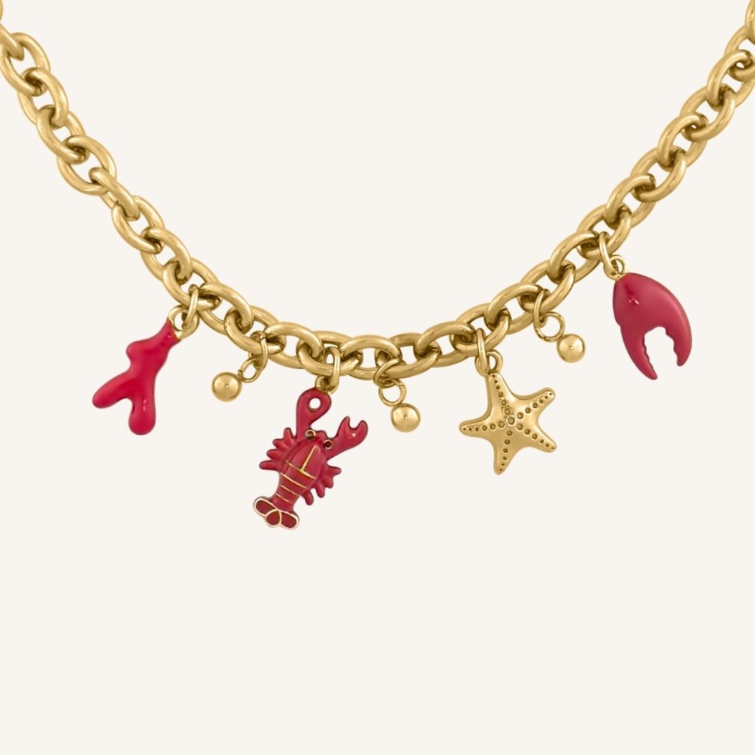 Eyden Sea Charm Bracelet - Red