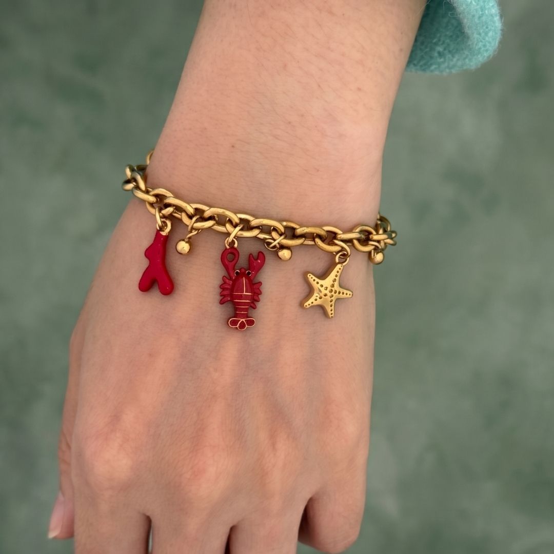 Eyden Sea Charm Bracelet - Red