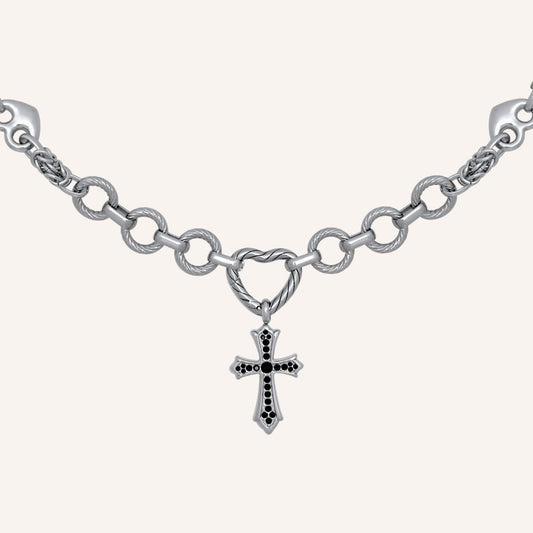 Eylin Love Chainmail Cross Necklace - BLFX