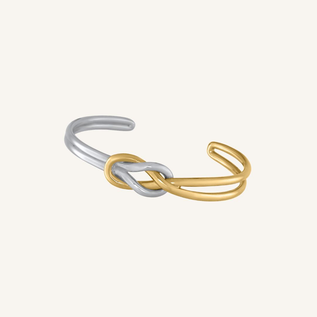 Faith Square Knot Cuff (Duo Tone)