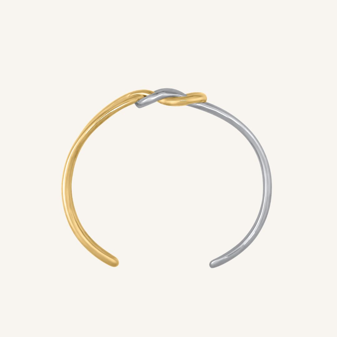 Faith Square Knot Cuff (Duo Tone)