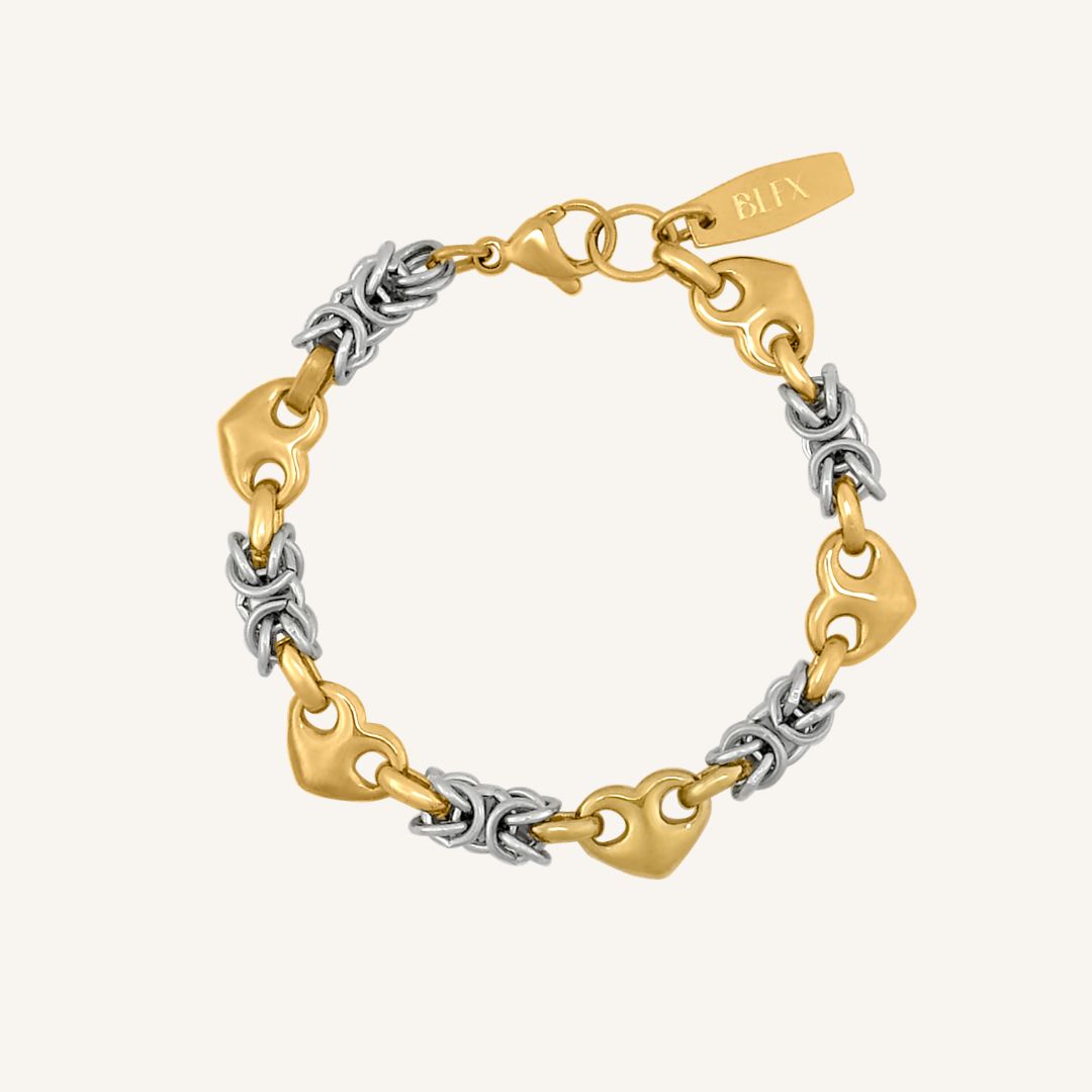 Fara Love Chainmail Bracelet (Duo Tone)