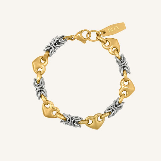 Fara Love Chainmail Bracelet (Duo Tone)