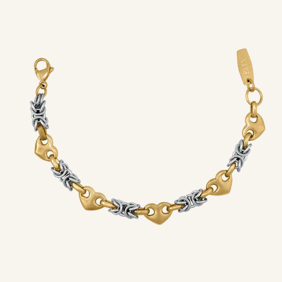 Fara Love Chainmail Bracelet (Duo Tone)