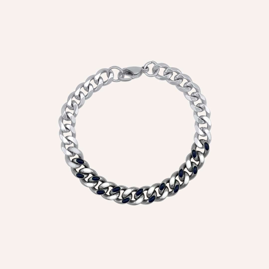Farren Blue White Cuban Bracelet - BLFX